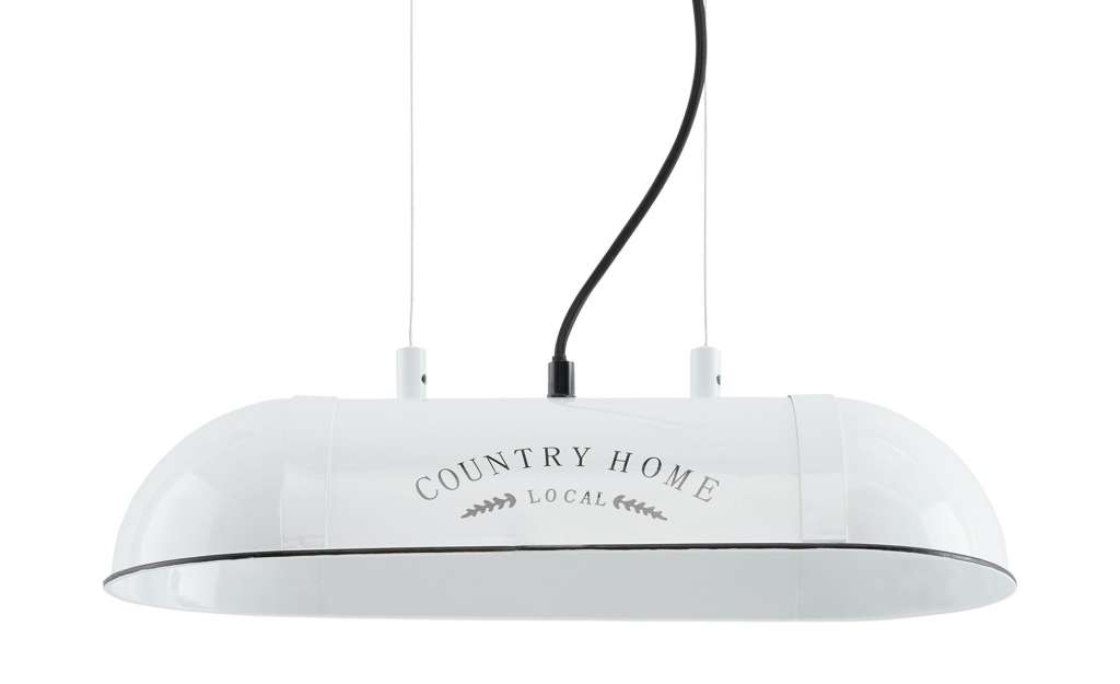 Pendelleuchte, 2-flammig, Metall weiß, oval ¦ weiß Lampen & Leuchten > Innenleuchten > Pendelleuchten - Höffner