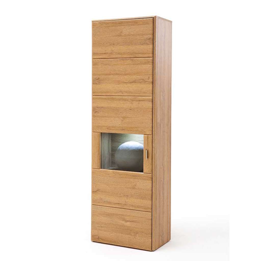 Schrank Vitrine in Wildeichefarben Landhaus Design