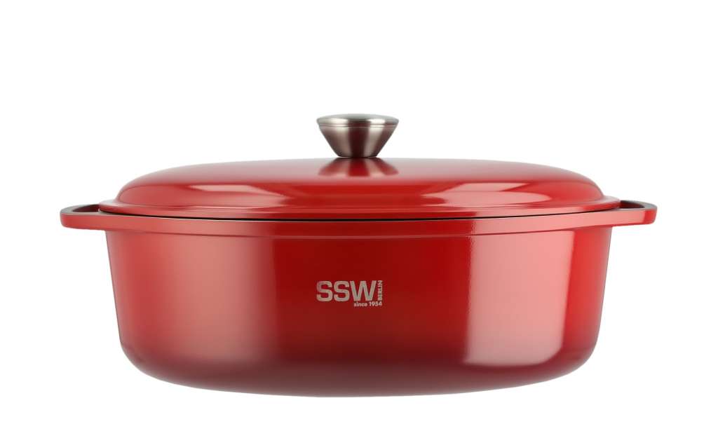 Aluguss Schlemmerbräter  Rosso ¦ Aluminium-Guss Töpfe & Pfannen & Zubehör > Töpfe > Bräter - Höffner
