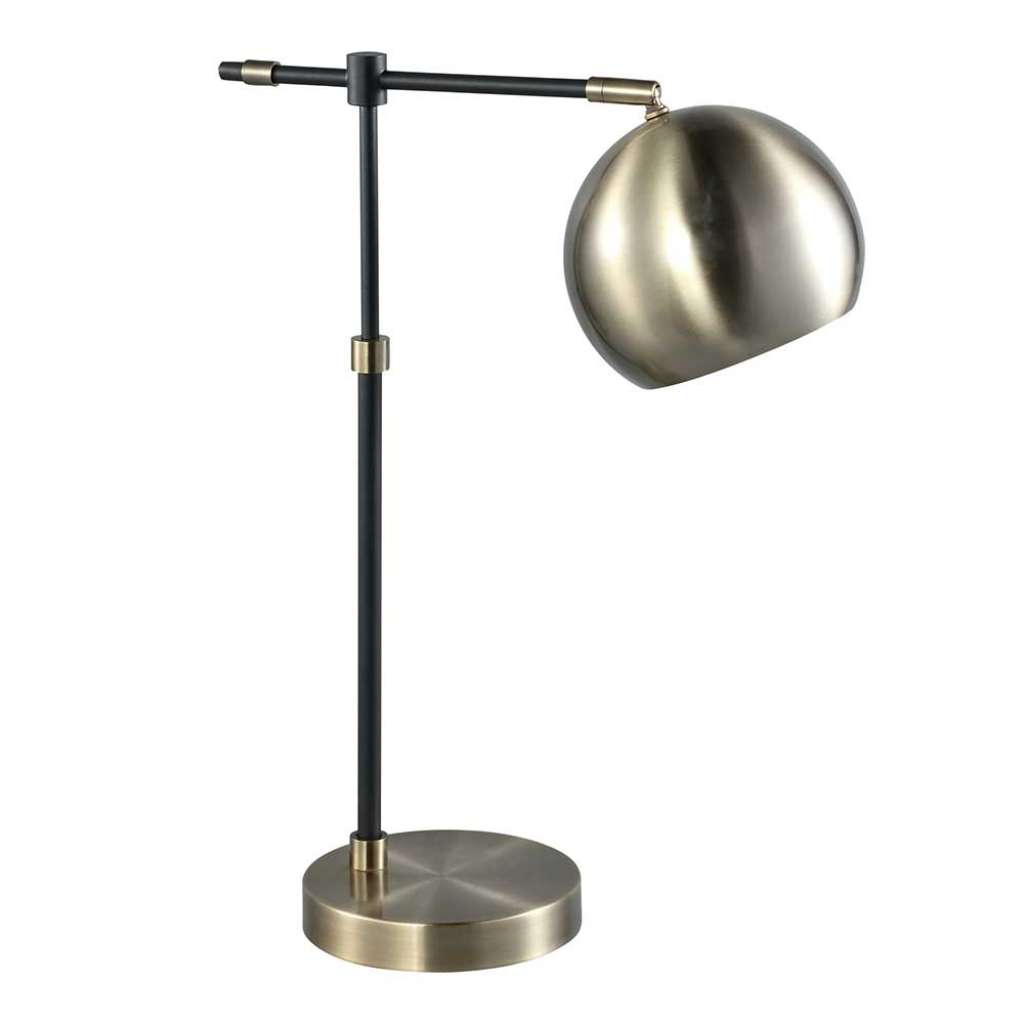 Tischlampe in Altmessingfarben Retrostil
