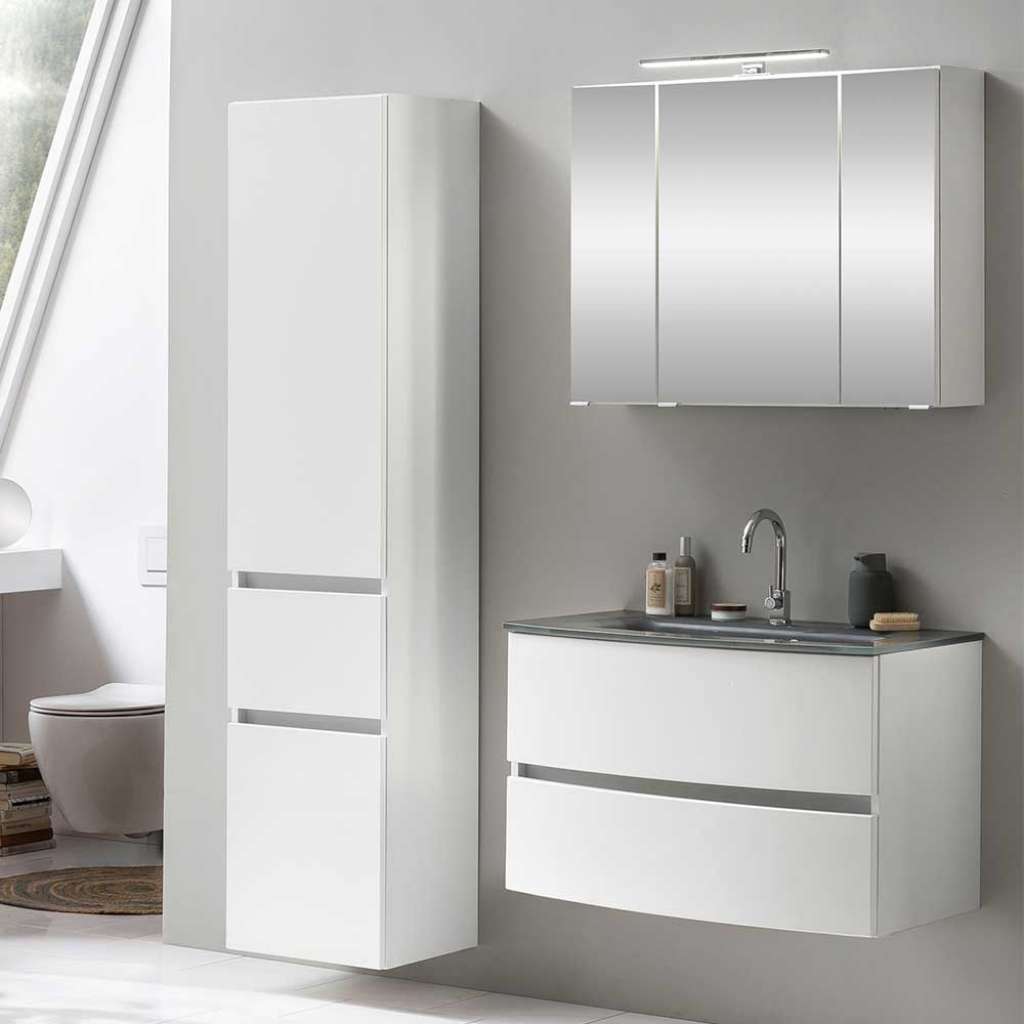 Badmöbelkomplettset in Weiß Made in Germany (3-teilig)