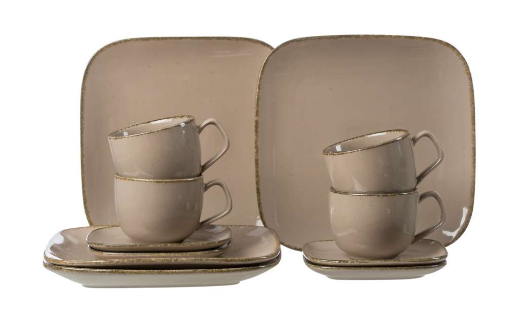 Ritzenhoff & Breker Kaffeservice 12-tlg.  Casa ¦ grau ¦ Steinzeug Geschirr > Geschirrsets > Kaffeeservice - Höffner