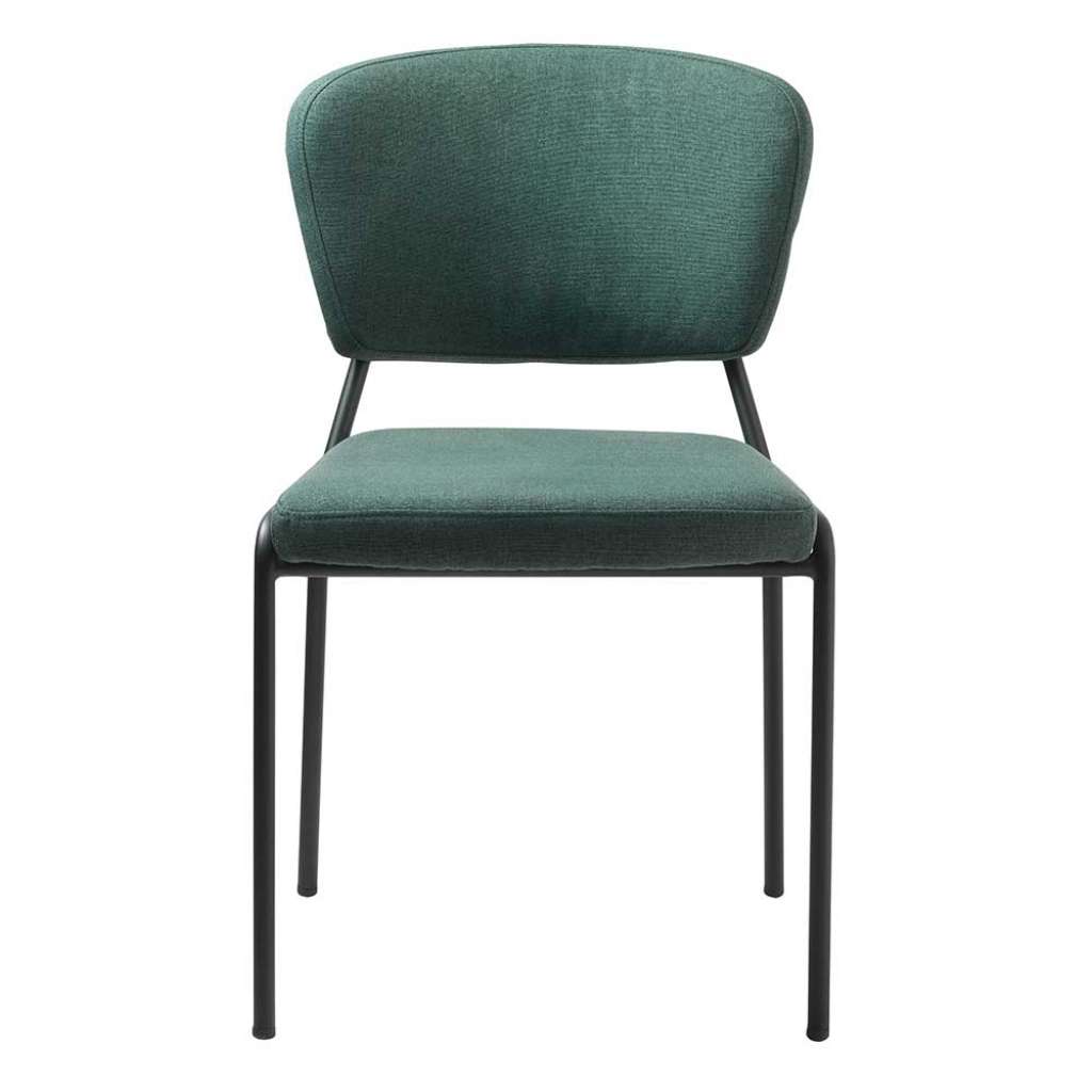 Polsterstühle in Grün Webstoff Metallgestell (2er Set)