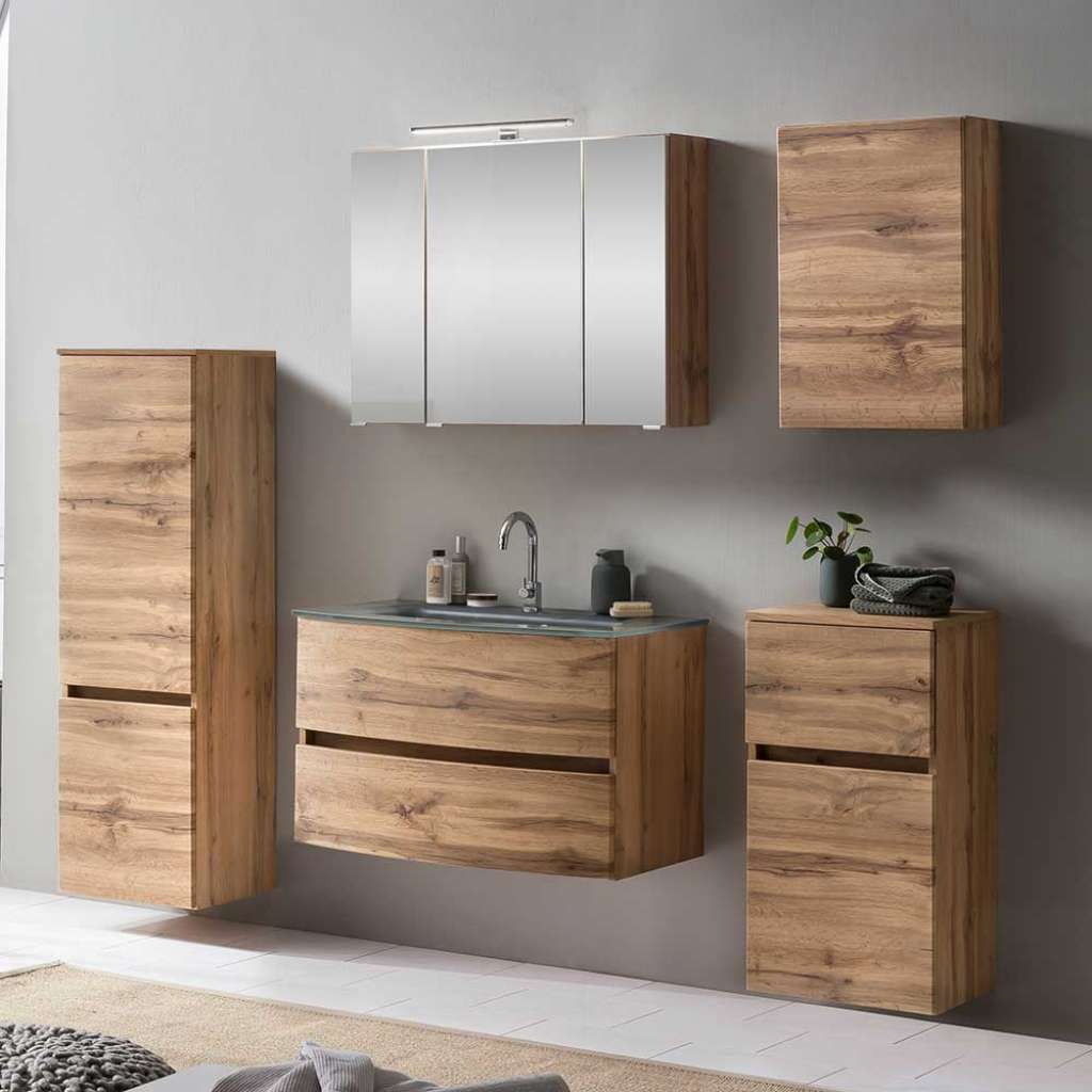 Badezimmerset in Wildeichefarben Made in Germany (5-teilig)