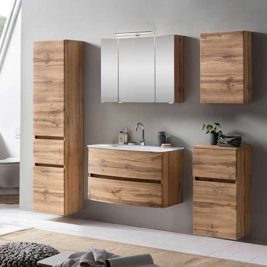 Badezimmerset in Wildeichefarben Made in Germany (5-teilig)