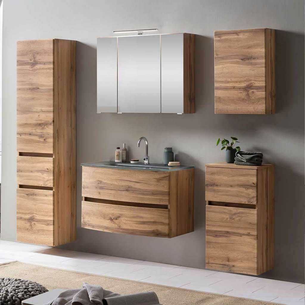 Badezimmerset in Wildeichefarben Made in Germany (5-teilig)