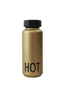 DESIGN LETTERS - HOT Thermosflasche - gold - indoor