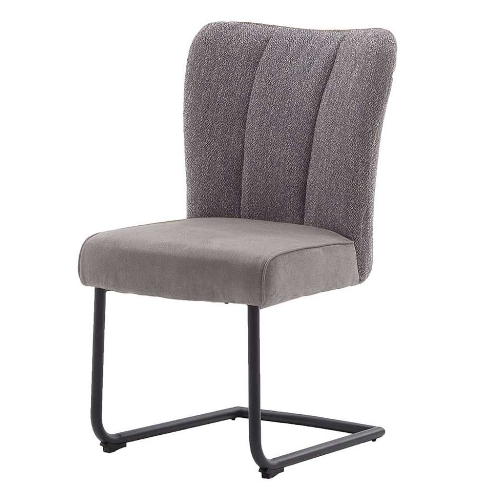 Esszimmerstühle in Grau hoher Lehne (2er Set)