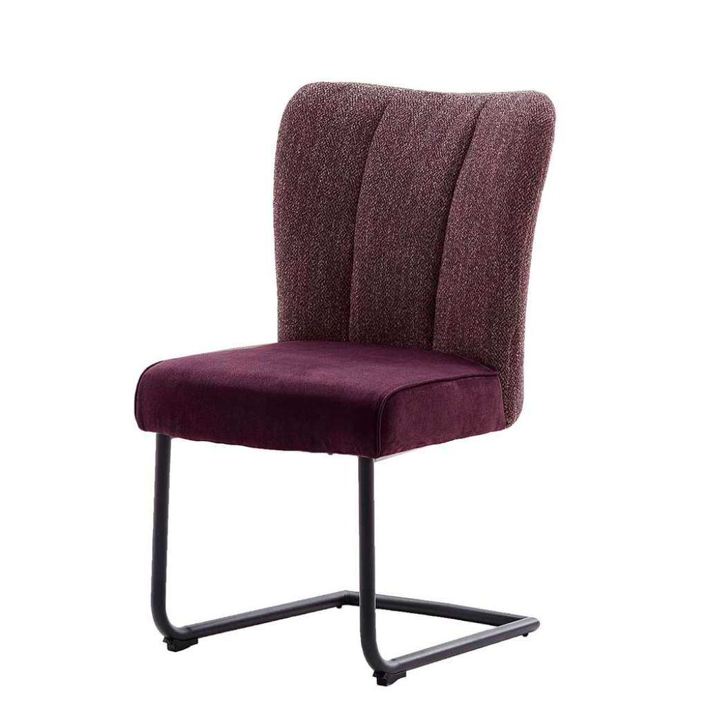 Schwingstühle in Dunkelrot hoher Lehne (2er Set)