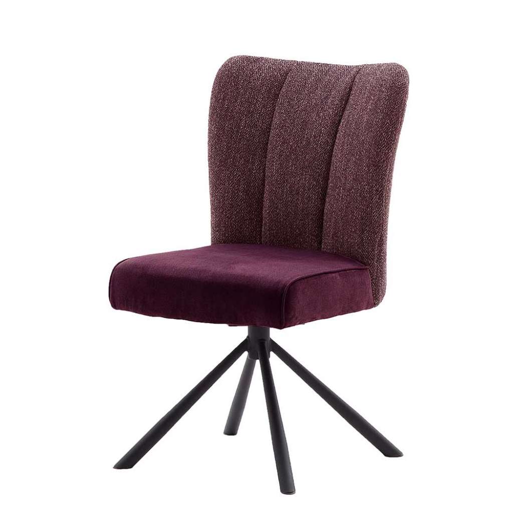 Design Esszimmerstühle in Dunkelrot hoher Lehne (2er Set)