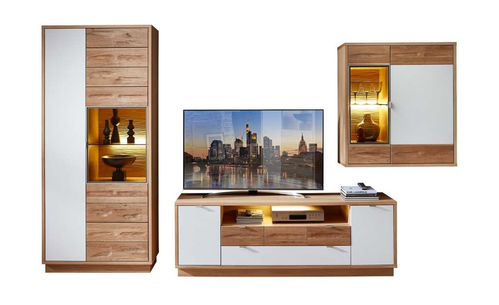 Woodford Wohnwand  Toulouse ¦ holzfarben Wohnwände - Höffner