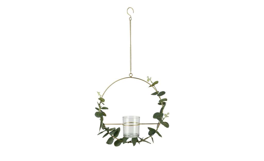 Teelichthalter hängend ¦ gold ¦ Glas , MetallØ: 26 Dekoration > Kerzen & Lichter > Kerzenständer - Höffner