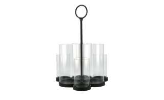 6er Windlicht ¦ schwarz ¦ Glas , MetallØ: 25.8 Dekoration > Laternen & Windlichter - Höffner