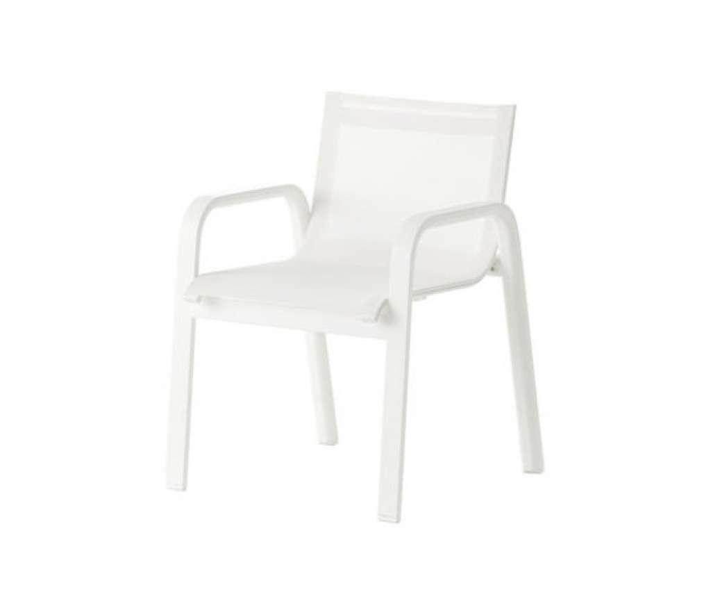 Gandia Blasco - Stack Armlehnstuhl - Gestell weiß - bronze - outdoor