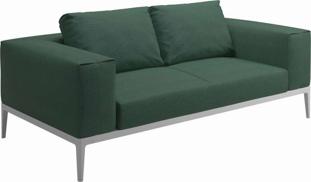 Gloster - Grid Sofa - Gestell: White - Polster: 0084 - Robben Forest - outdoor