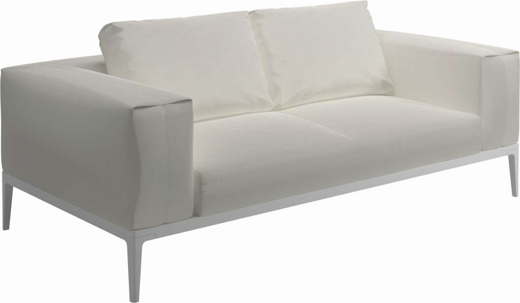 Gloster - Grid Sofa - Gestell: White - Polster: 0036 - Fife Ice - outdoor