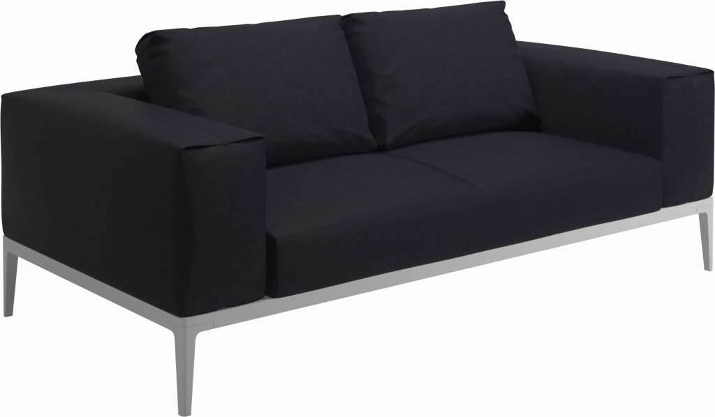 Gloster - Grid Sofa - Gestell: White - Polster: 0091 - Fife Shadow - outdoor