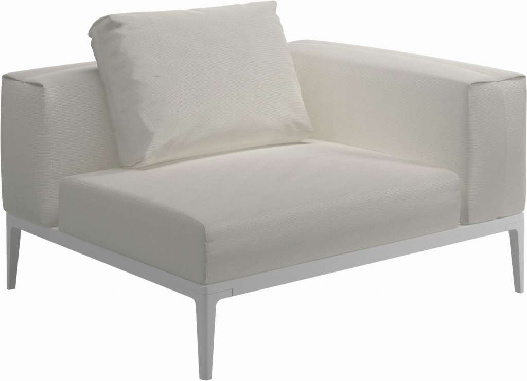 Gloster - Grid Sofa Eckmodul - Gestell: White - Polster: 0036 - Fife Ice - outdoor