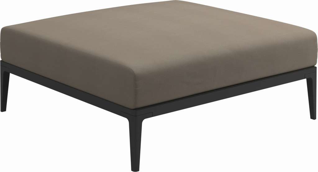 Gloster - Grid Ottomane - Gestell: Meteor - Polster: 0147 - Blend Sand - outdoor