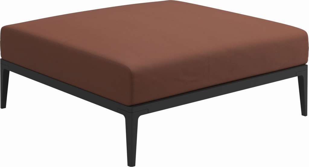 Gloster - Grid Ottomane - Gestell: Meteor - Polster: 0143 - Blend Clay - outdoor