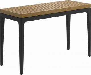 Gloster - Grid Konsolentisch 103 x 40 cm - Teakplatte - Gestell: Meteor - Natural Teak - outdoor