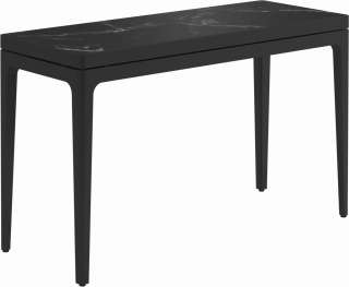 Gloster - Grid Konsolentisch 103 x 40 cm - Keramikplatte - Gestell: Meteor - Nero Ceramik - outdoor