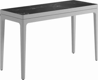 Gloster - Grid Konsolentisch 103 x 40 cm - Keramikplatte - Gestell: White - Nero Ceramik - outdoor
