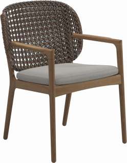Gloster - Kay Armlehnstuhl - Geflecht: Brindle - Kissen:  - Tuck Malt - outdoor