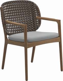 Gloster - Kay Armlehnstuhl - Geflecht: Brindle - Kissen:  - Tuck Dust - outdoor