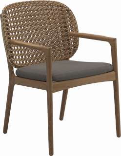 Gloster - Kay Armlehnstuhl - Geflecht: Harvest - Kissen:  - Fife Nickel - outdoor