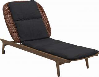 Gloster - Kay Liegestuhl - Geflecht: Copper - Kissen:  - Fife Nightshade - outdoor