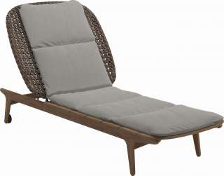 Gloster - Kay Liegestuhl - Geflecht: Brindle - Kissen:  - Tuck Malt - outdoor