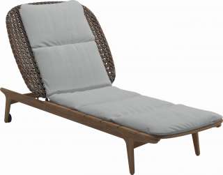 Gloster - Kay Liegestuhl - Geflecht: Brindle - Kissen:  - Tuck Dust - outdoor