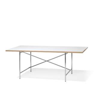 Richard Lampert - Eiermann 1 Schreibtisch - Tischplatte weiß - Gestell chrom - 180 x 90 cm - indoor