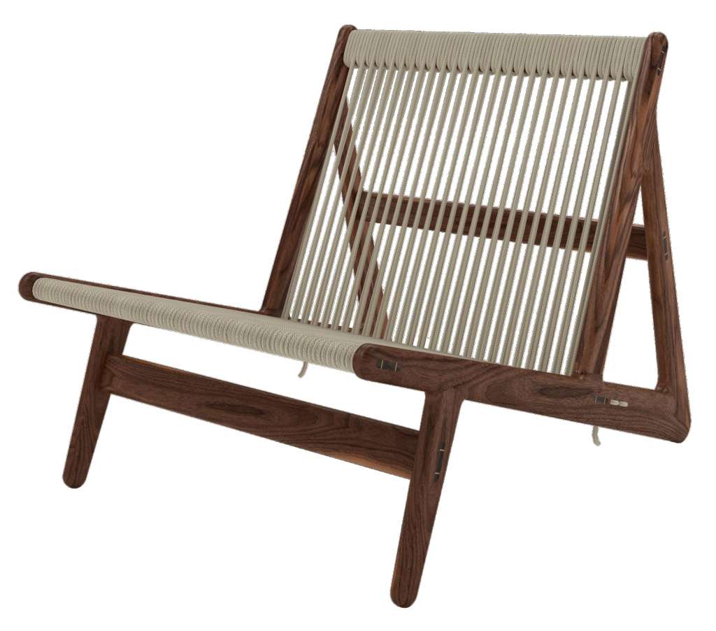 Gubi - MR01 Initial Loungestuhl - Walnuss geölt - indoor