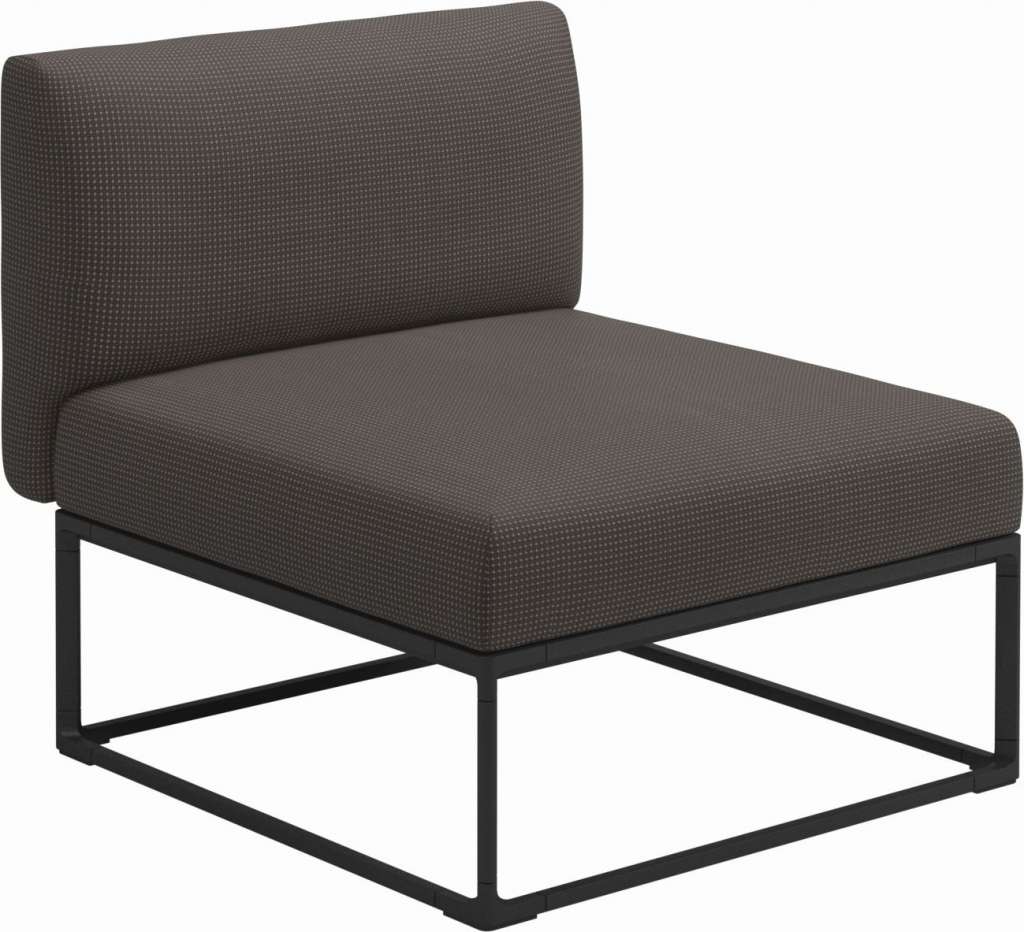 Gloster - Maya 75 x 86 Mittelmodul - robben charcoal - gestell meteor - outdoor
