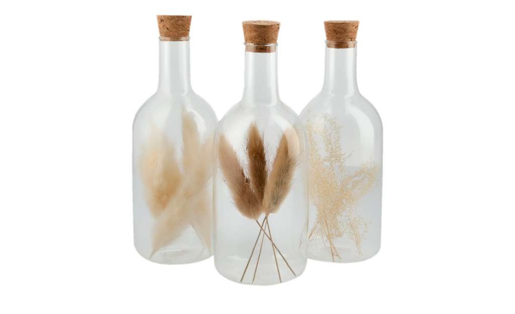 Trockenblume in Glasflasche, sortiert ¦ braun ¦ Naturprodukte, Glas Ø: 6.5 Dekoration > Kunstblumen - Höffner