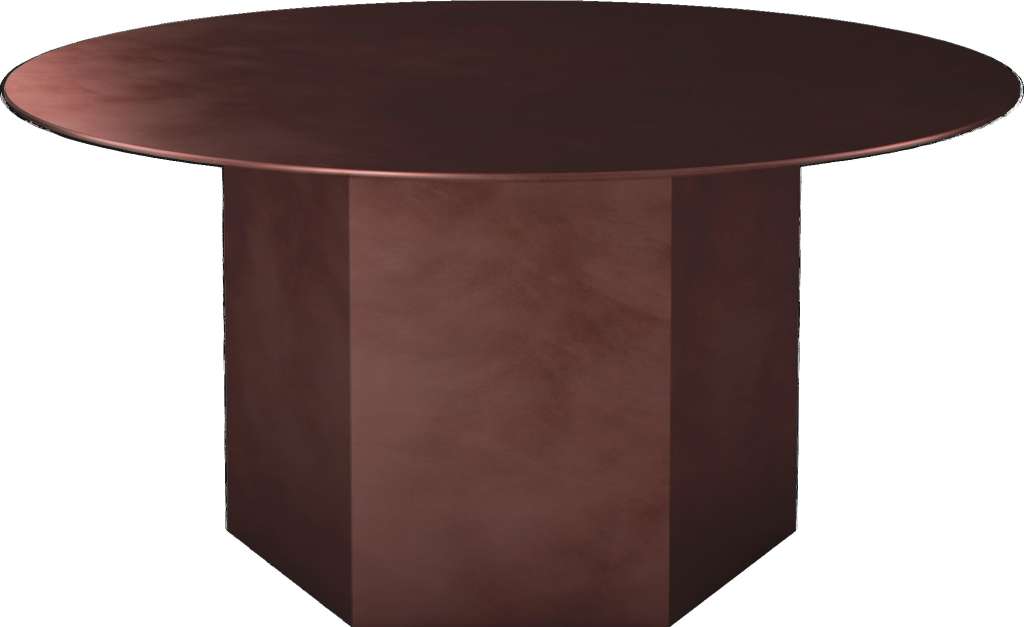 Gubi - Epic Couchtisch - Earthy Red Steel - Ø80 cm - indoor