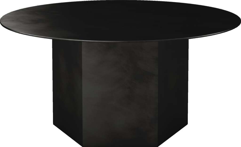 Gubi - Epic Couchtisch - Midnight Black Steel -Ø80 cm - indoor