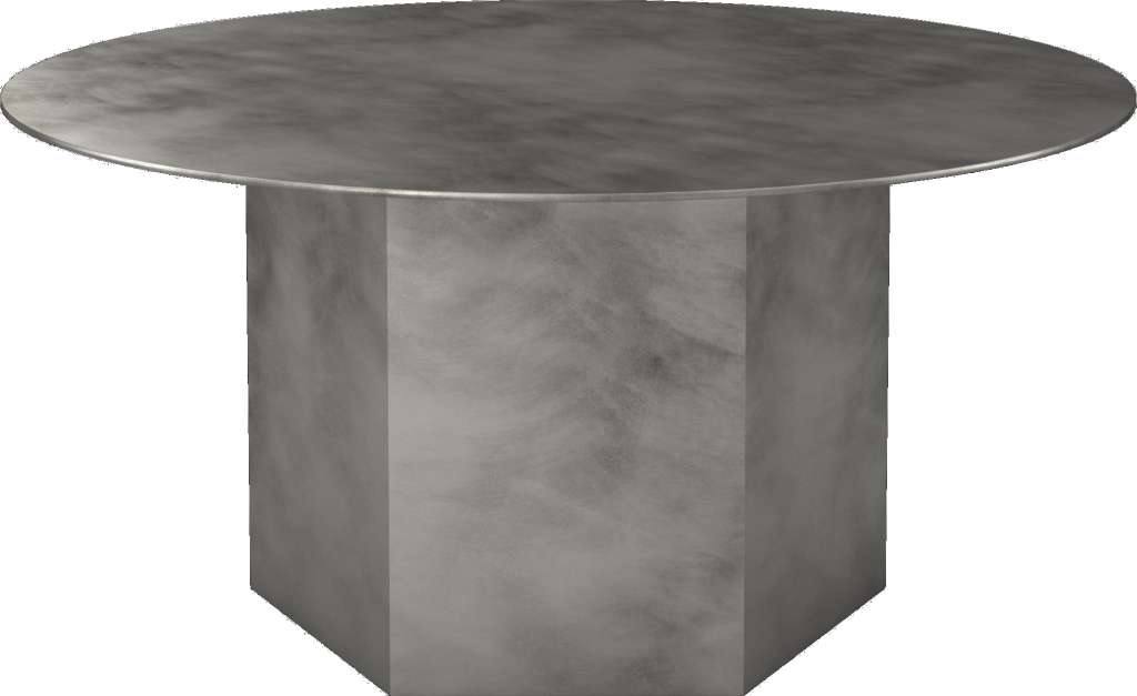 Gubi - Epic Couchtisch - Misty Gray Steel - Ø80 cm - indoor