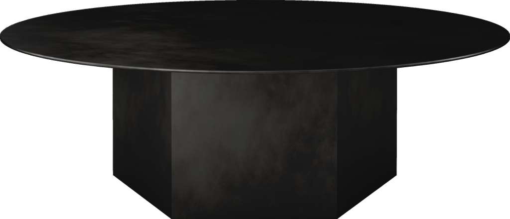 Gubi - Epic Couchtisch - Midnight Black Steel - Ø110 cm - indoor