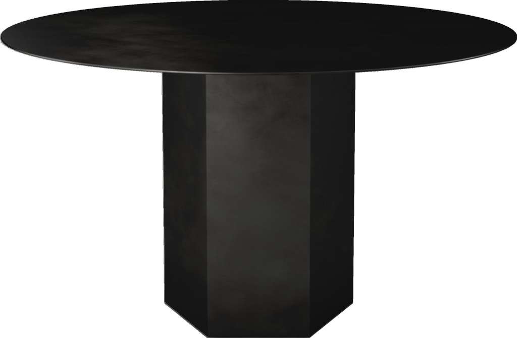 Gubi - Epic Couchtisch - Midnight Black Steel - Ø130 cm - indoor