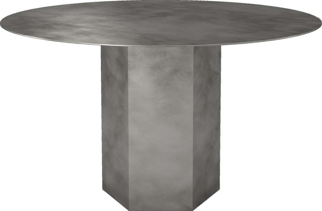 Gubi - Epic Couchtisch - Misty Gray Steel - Ø130 cm - indoor