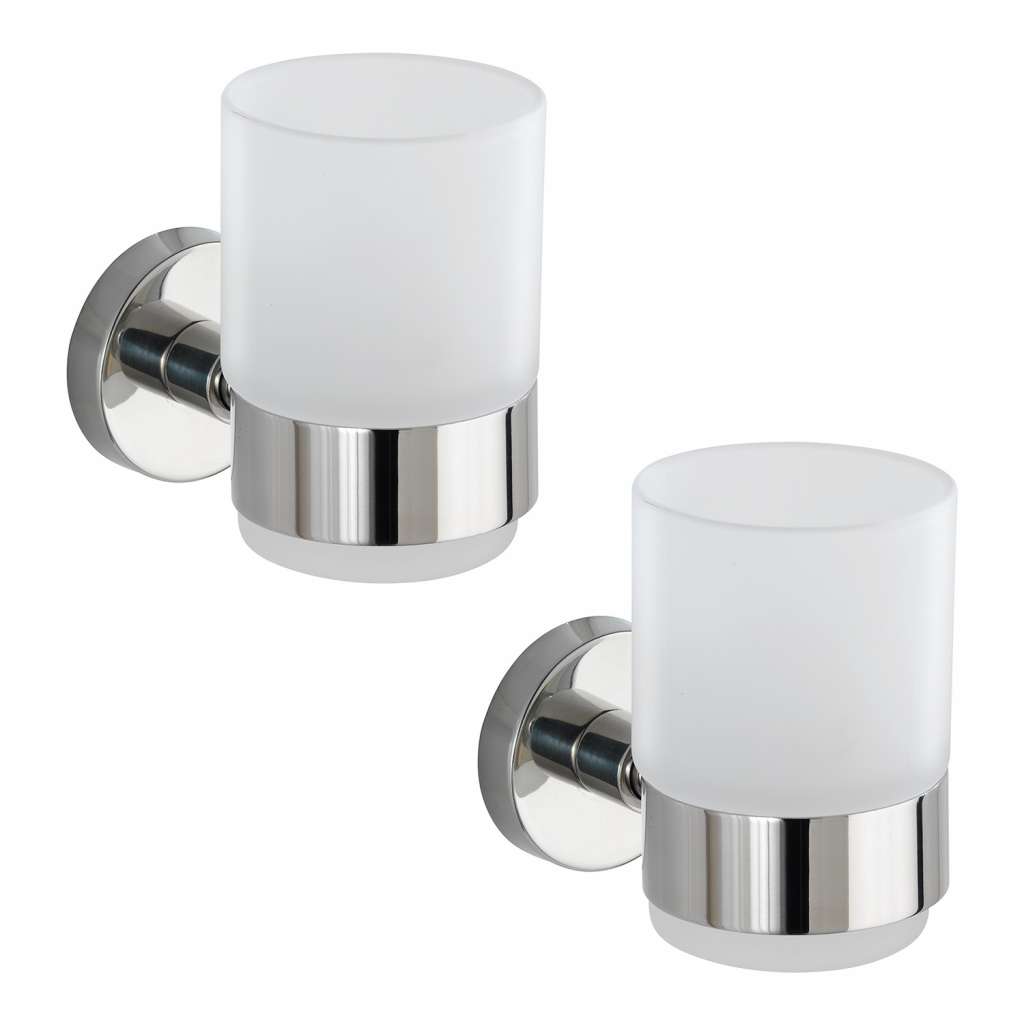 home24 Zahnputzbecherhalter Uno Bosio (2er-Set)