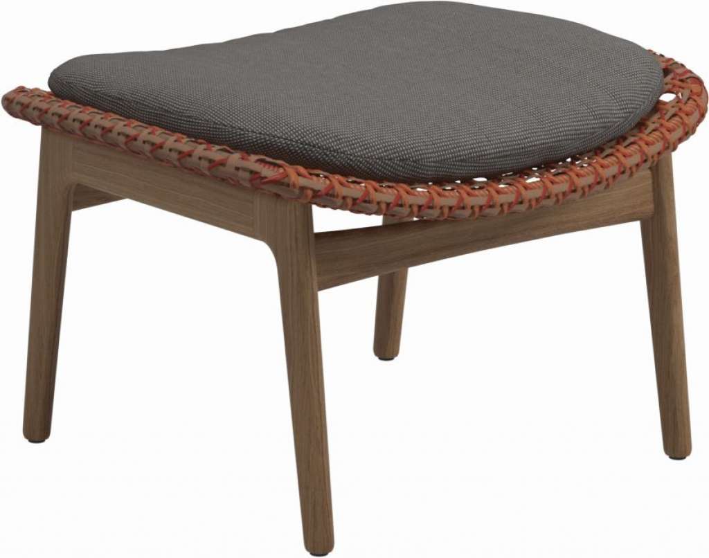 Gloster - Kay Ottomane - Geflecht: Copper - Kissen:  - Mez Granite - outdoor