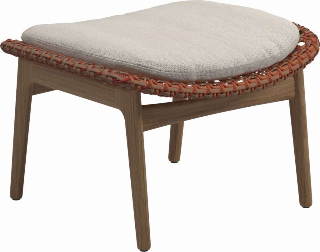 Gloster - Kay Ottomane - Geflecht: Copper - Kissen:  - Virtue Cloud - outdoor