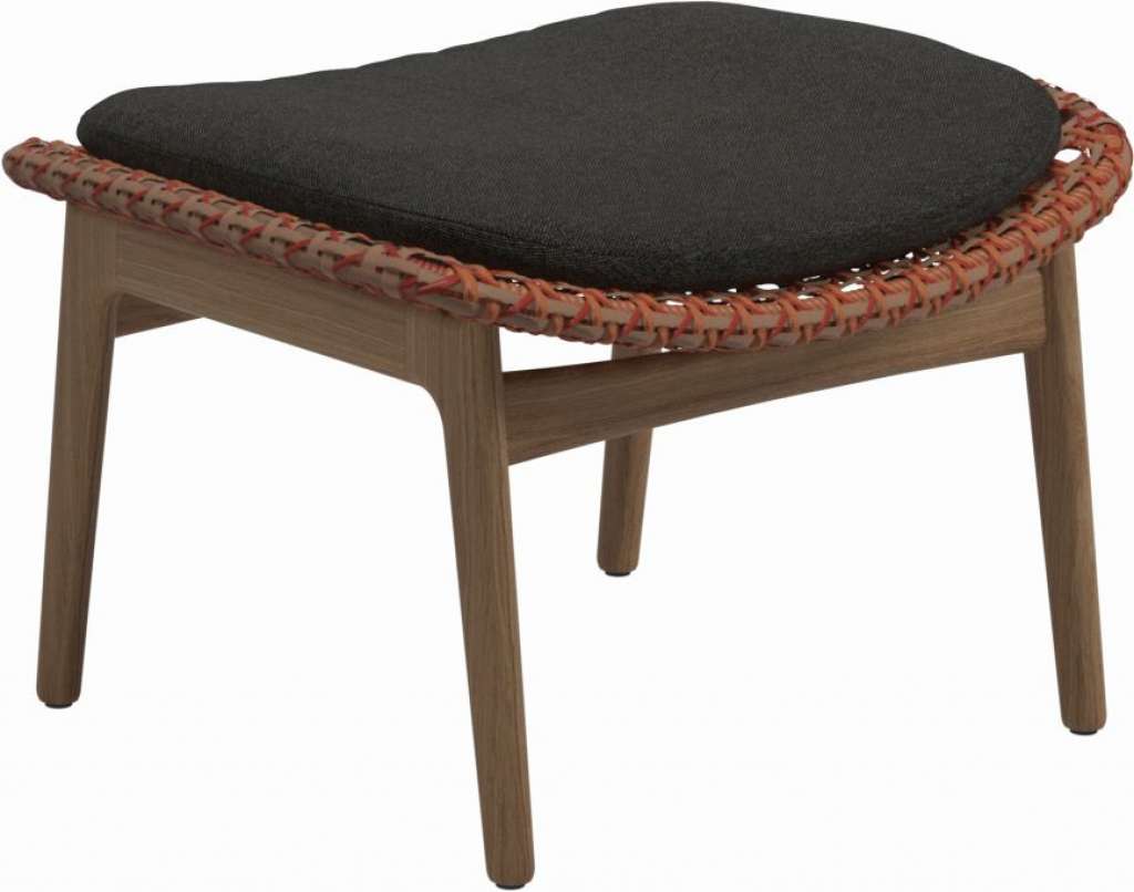 Gloster - Kay Ottomane - Geflecht: Copper - Kissen:  - Tuck Sable - outdoor
