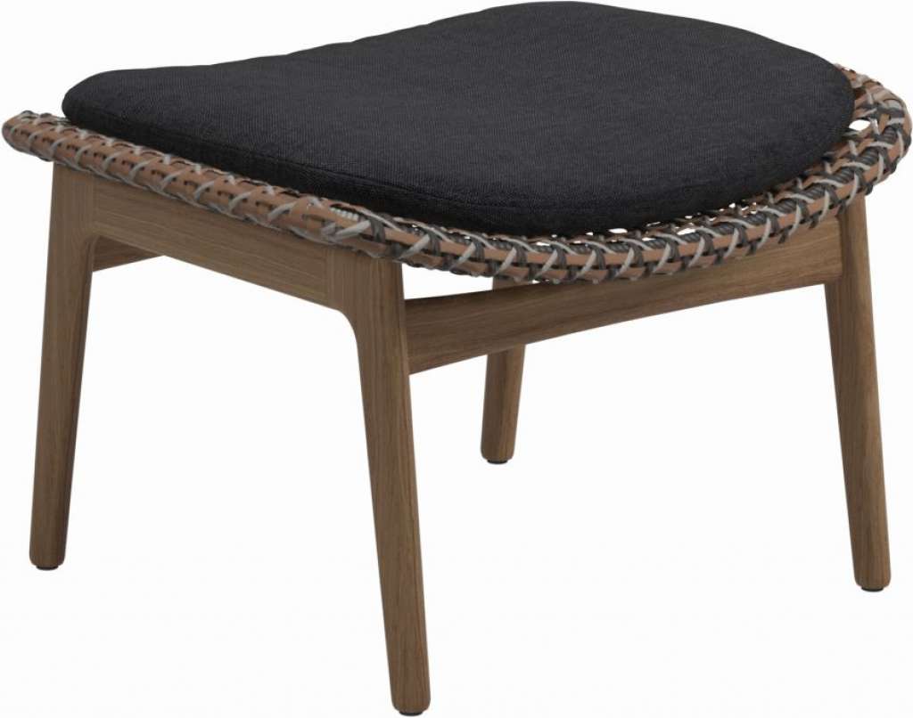 Gloster - Kay Ottomane - Geflecht: Brindle - Kissen:  - Fife Nightshade - outdoor