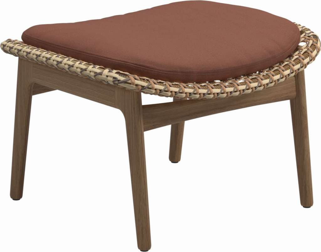 Gloster - Kay Ottomane - Geflecht: Harvest - Kissen:  - Blend Clay - outdoor