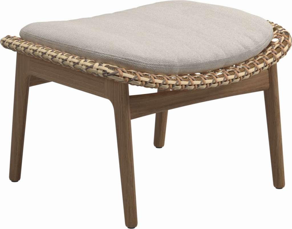 Gloster - Kay Ottomane - Geflecht: Harvest - Kissen:  - Virtue Cloud - outdoor